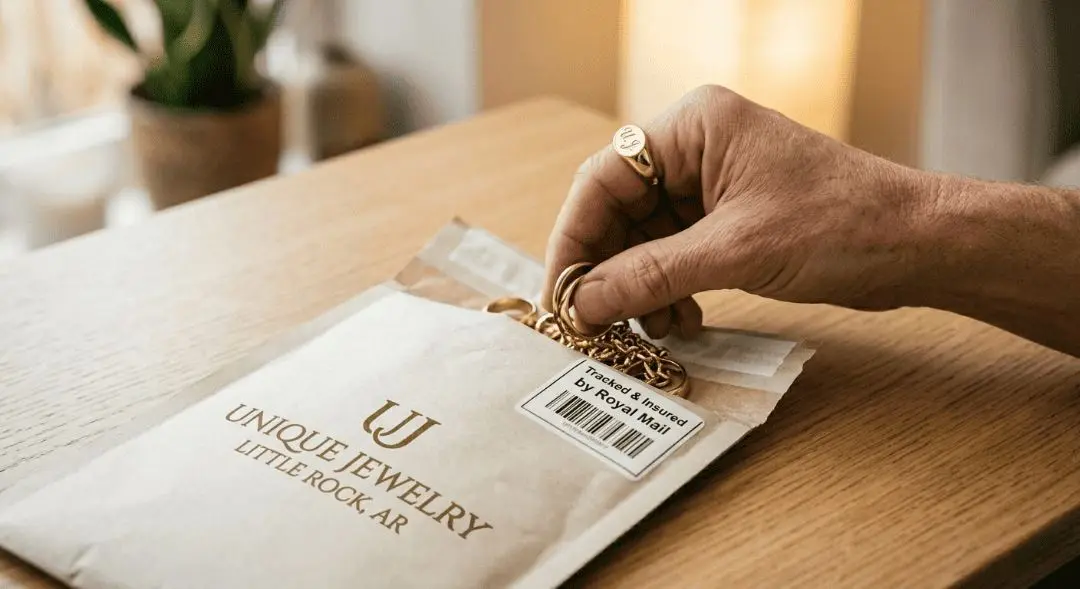 Insured Unique Jewelry mail-in pack for sending scrap gold
