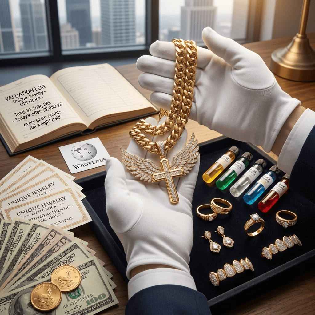 No guesswork. No fake plating. The best hip hop jewelry Little Rock at Unique Jewelry is solid gold — verified, certified, and built to last a lifetime.