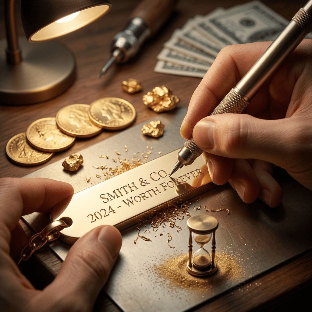 Custom engraving Little Rock — jeweler engraving a gold ring with personalized text at Unique Jewelry Park Plaza